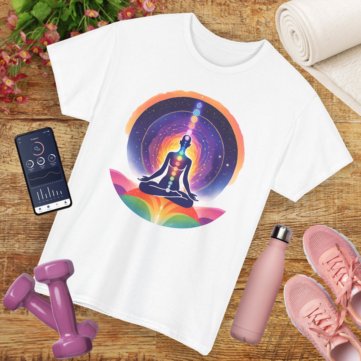 Chakra Universe Heavy Cotton Tee - Awakened Alignment