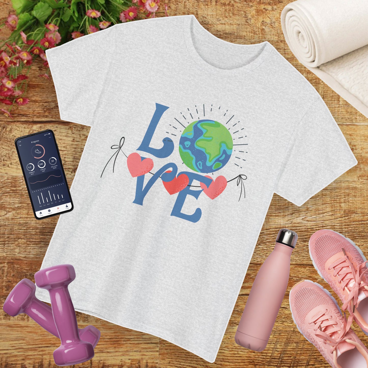 🌍Love the Earth Heavy Cotton Tee - Share the Warmth of the World