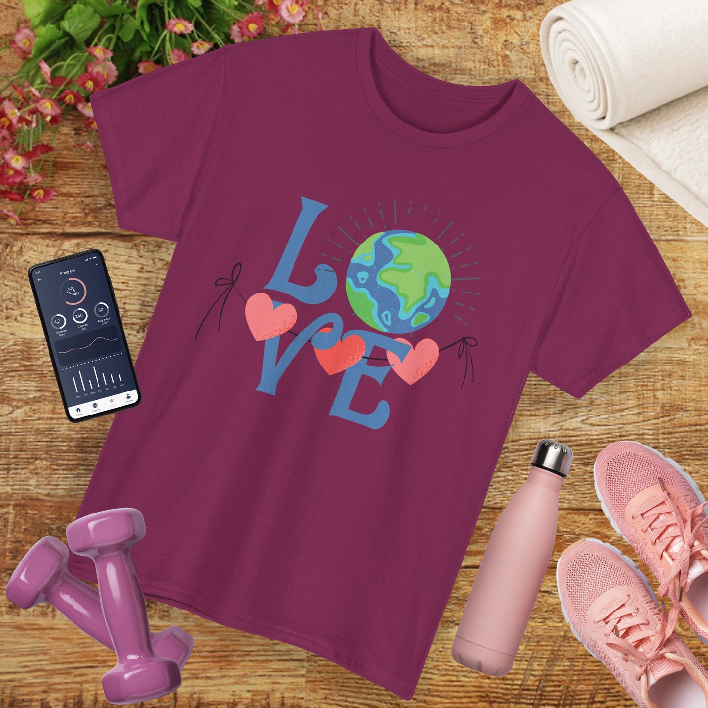 🌍Love the Earth Heavy Cotton Tee - Share the Warmth of the World