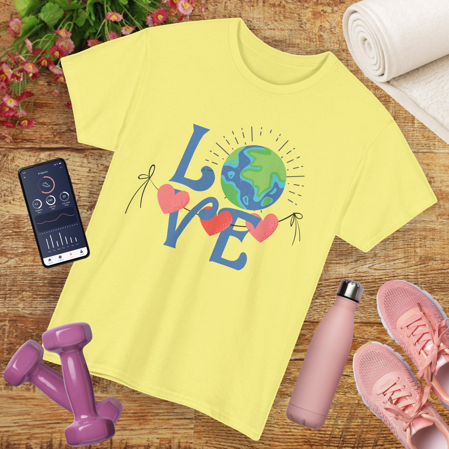 🌍Love the Earth Heavy Cotton Tee - Share the Warmth of the World