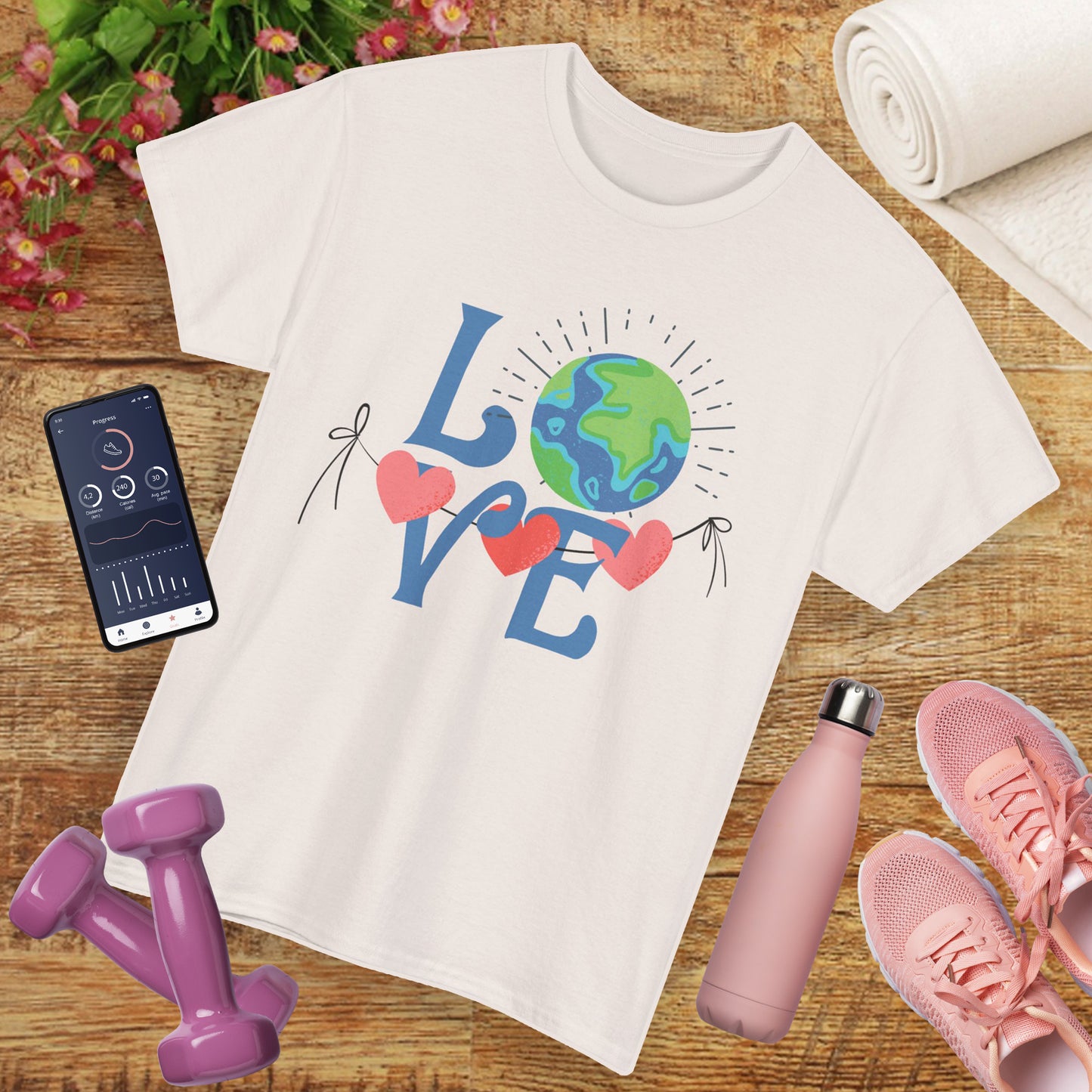 🌍Love the Earth Heavy Cotton Tee - Share the Warmth of the World