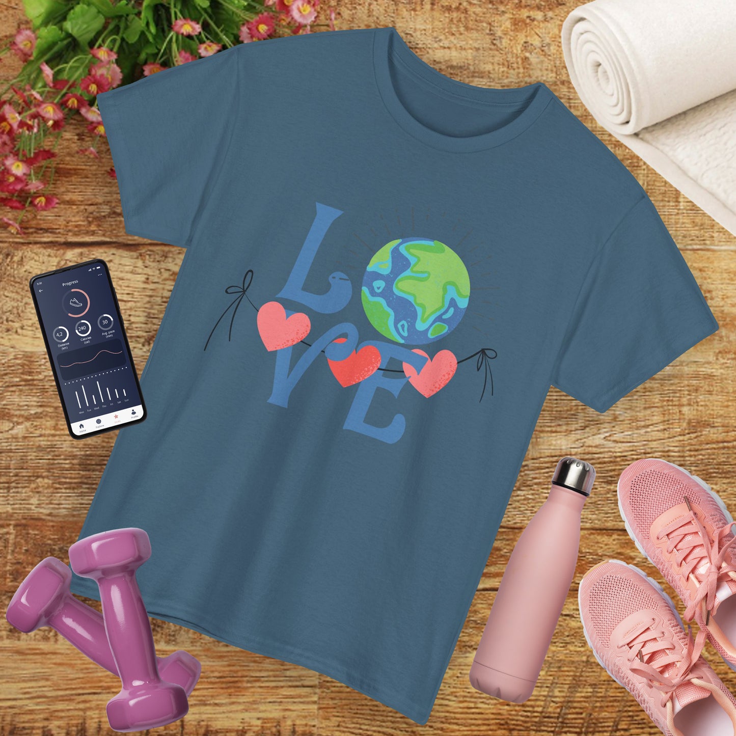 🌍Love the Earth Heavy Cotton Tee - Share the Warmth of the World
