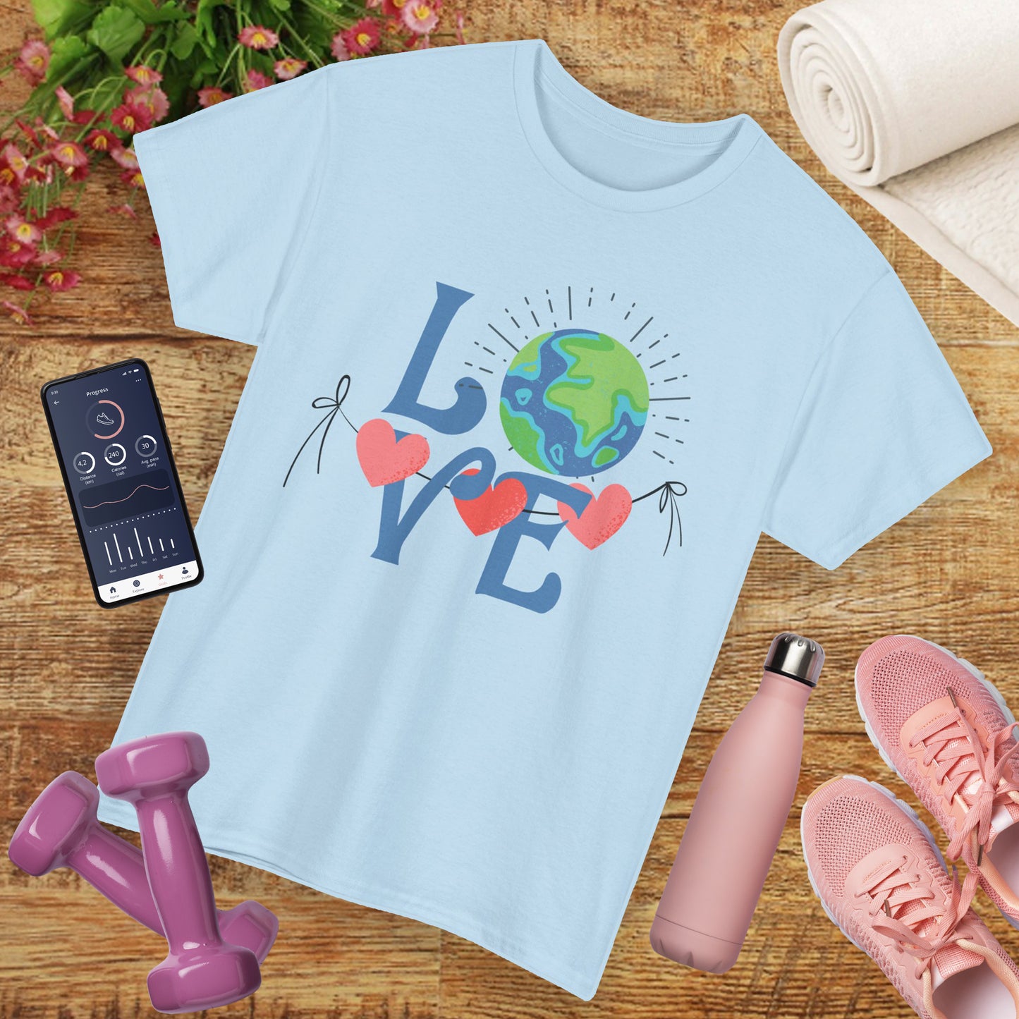 🌍Love the Earth Heavy Cotton Tee - Share the Warmth of the World