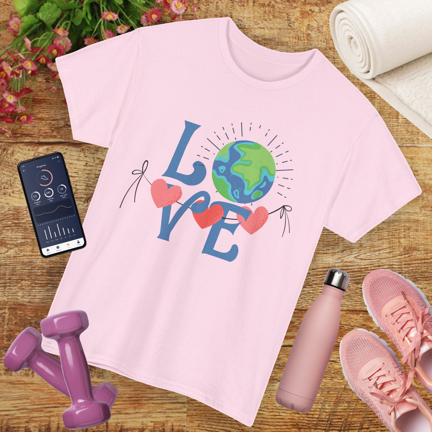 🌍Love the Earth Heavy Cotton Tee - Share the Warmth of the World