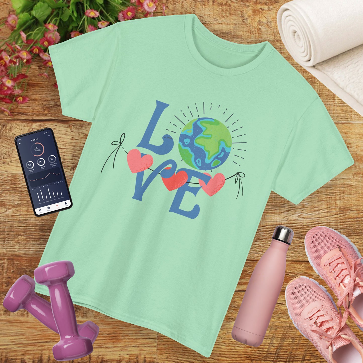 🌍Love the Earth Heavy Cotton Tee - Share the Warmth of the World