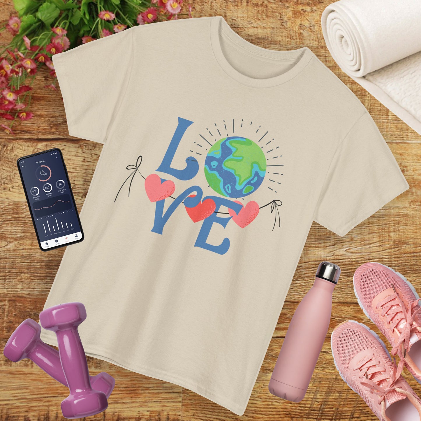 🌍Love the Earth Heavy Cotton Tee - Share the Warmth of the World