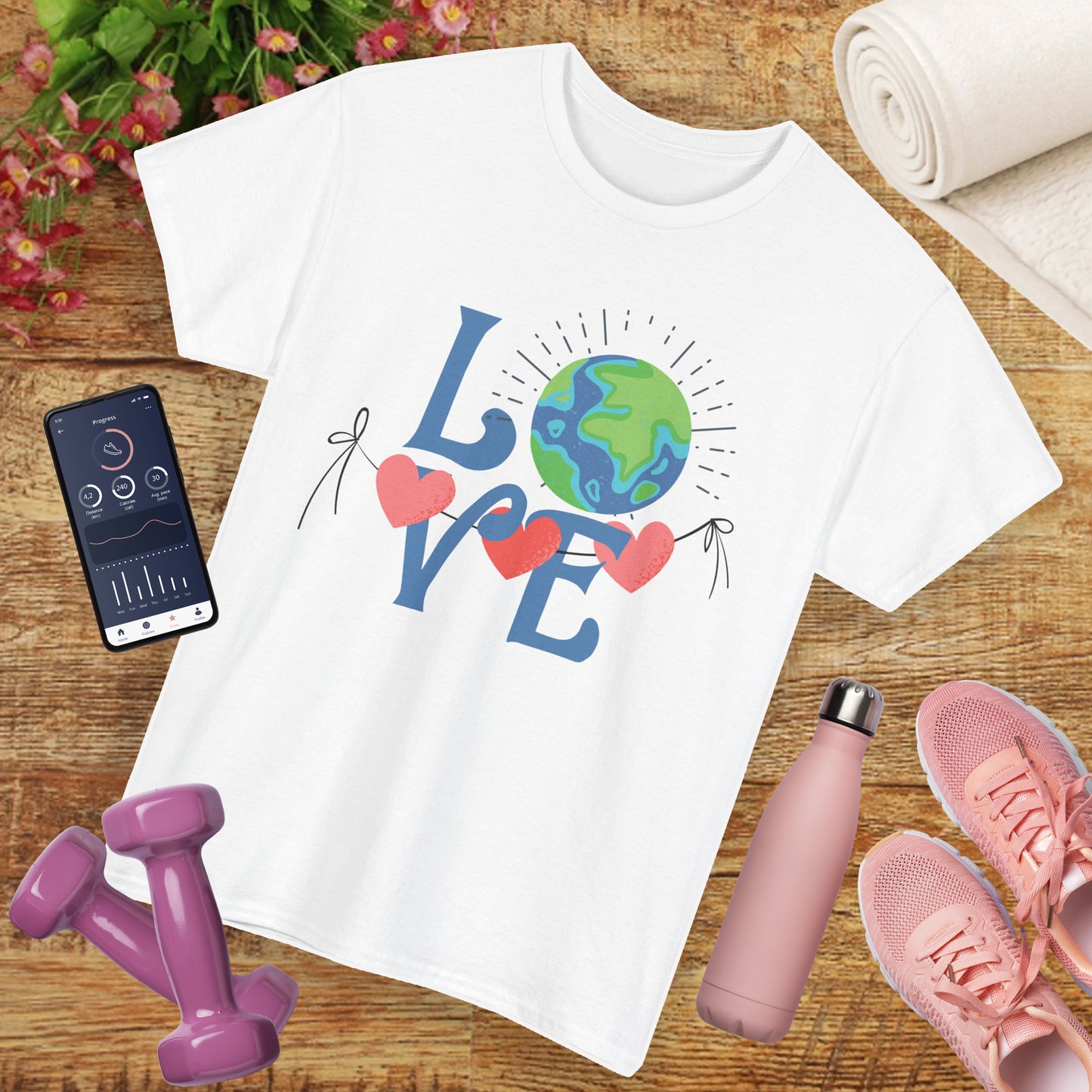 🌍Love the Earth Heavy Cotton Tee - Share the Warmth of the World