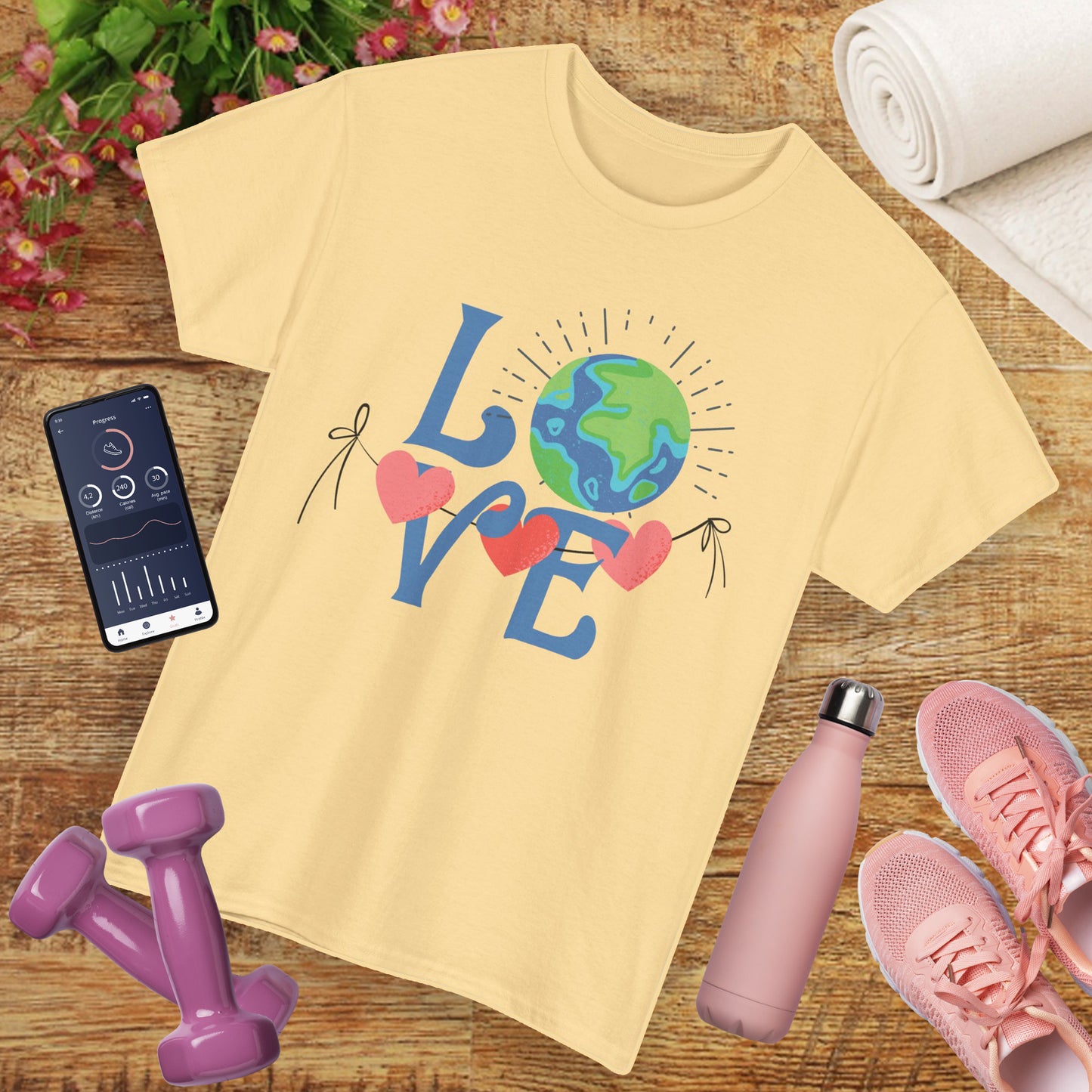 🌍Love the Earth Heavy Cotton Tee - Share the Warmth of the World