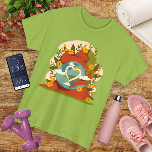 🌍 Earth Embrace Heavy Cotton Tee - A Devotion to Divine Love