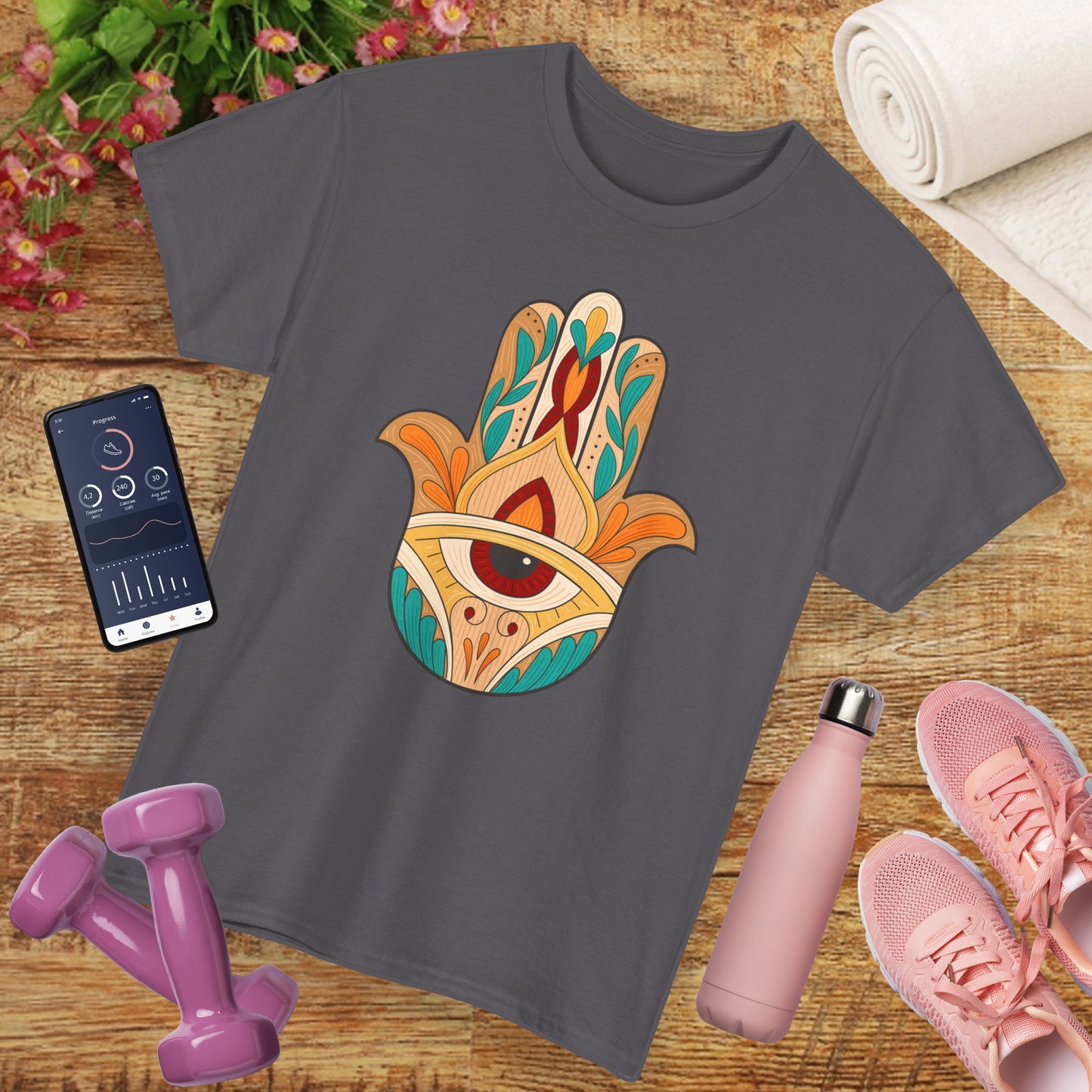 Sacred Shield Heavy Cotton Tee - Protection in Every Step