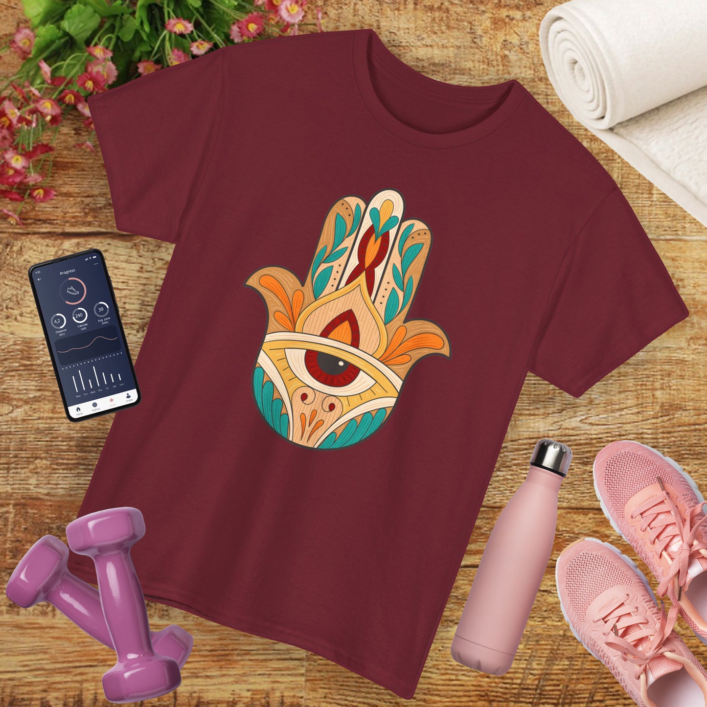 Sacred Shield Heavy Cotton Tee - Protection in Every Step