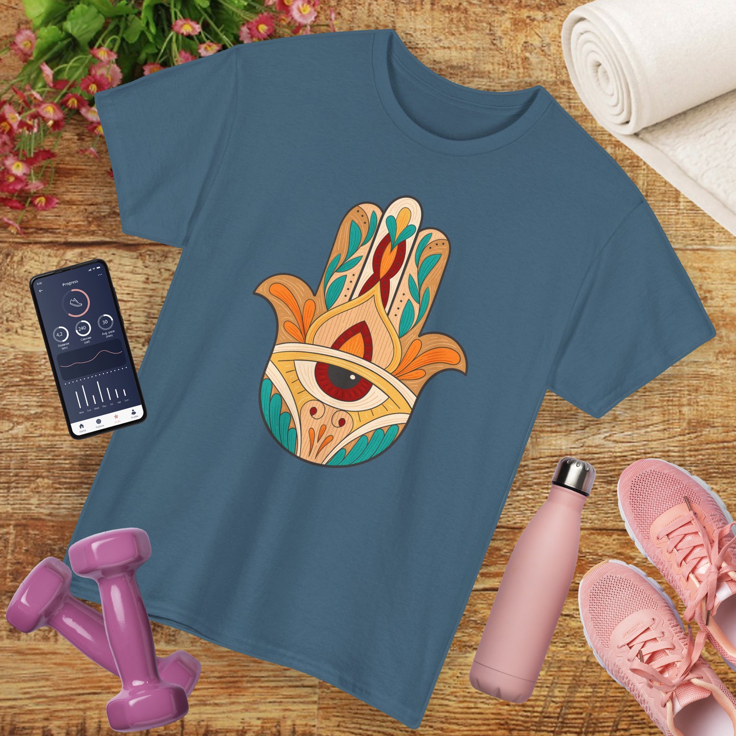 Sacred Shield Heavy Cotton Tee - Protection in Every Step