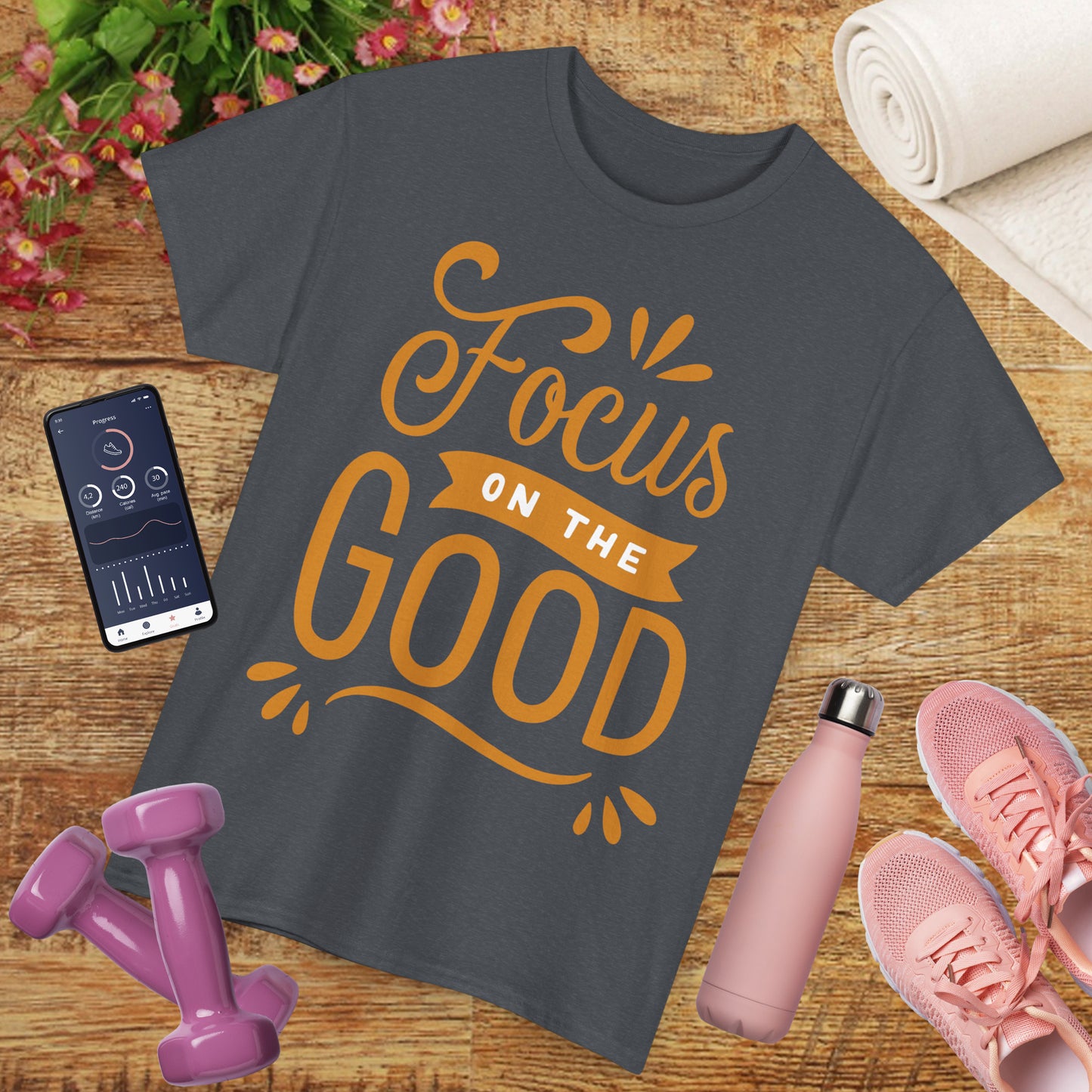 🌞"Goodness Lens" Heavy Cotton Tee - Where Intention Flows, Joy Grows