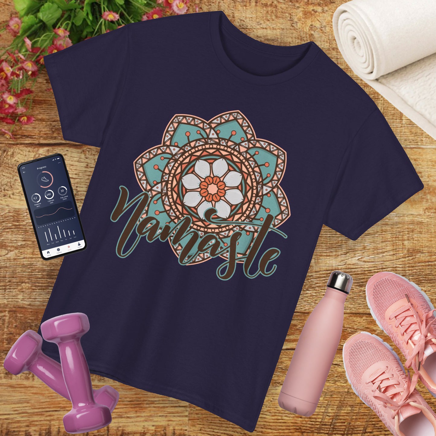 Namaste Vibes- Vintage Mandala Spirit Heavy Cotton Tee