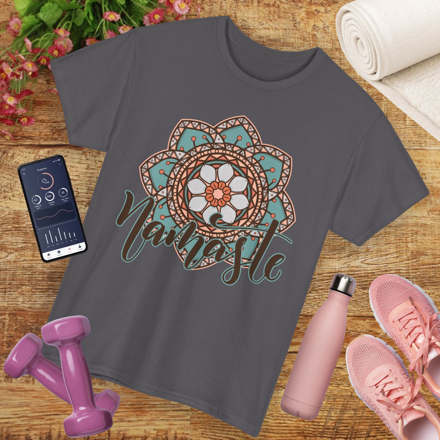 Namaste Vibes- Vintage Mandala Spirit Heavy Cotton Tee