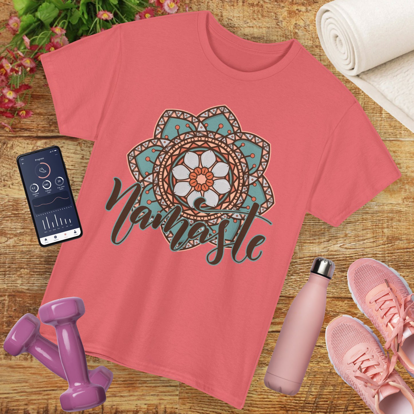Namaste Vibes- Vintage Mandala Spirit Heavy Cotton Tee