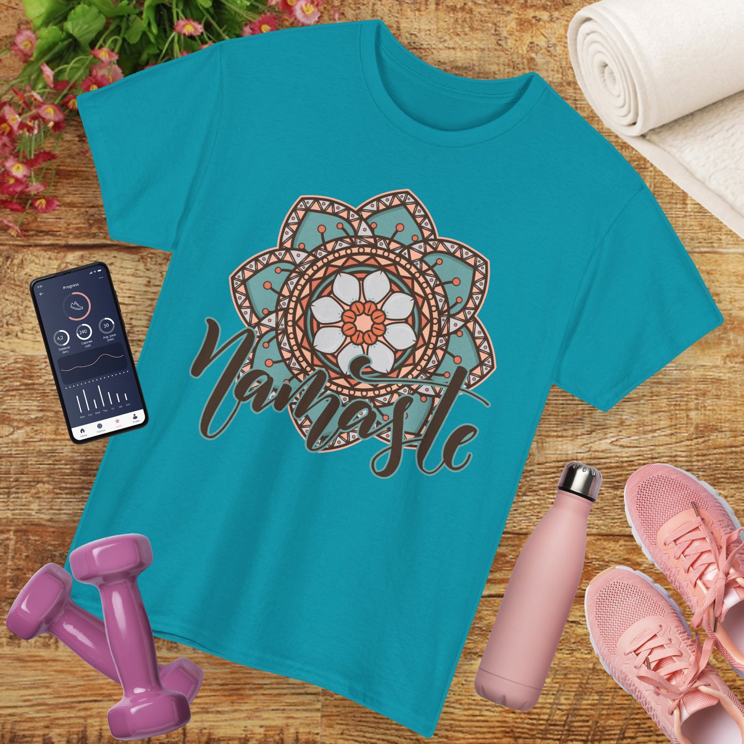 Namaste Vibes- Vintage Mandala Spirit Heavy Cotton Tee