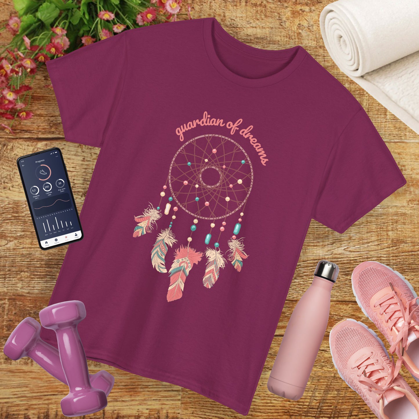 "Guardian of Dreams" - Boho Spirit Heavy Cotton Tee