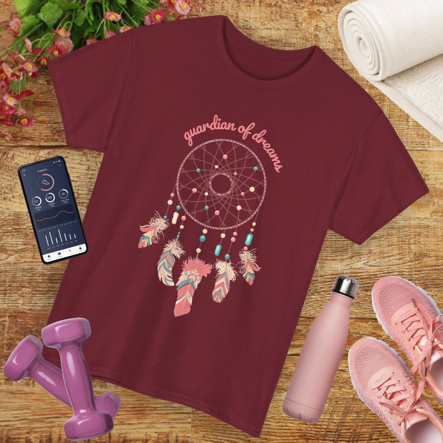 "Guardian of Dreams" - Boho Spirit Heavy Cotton Tee