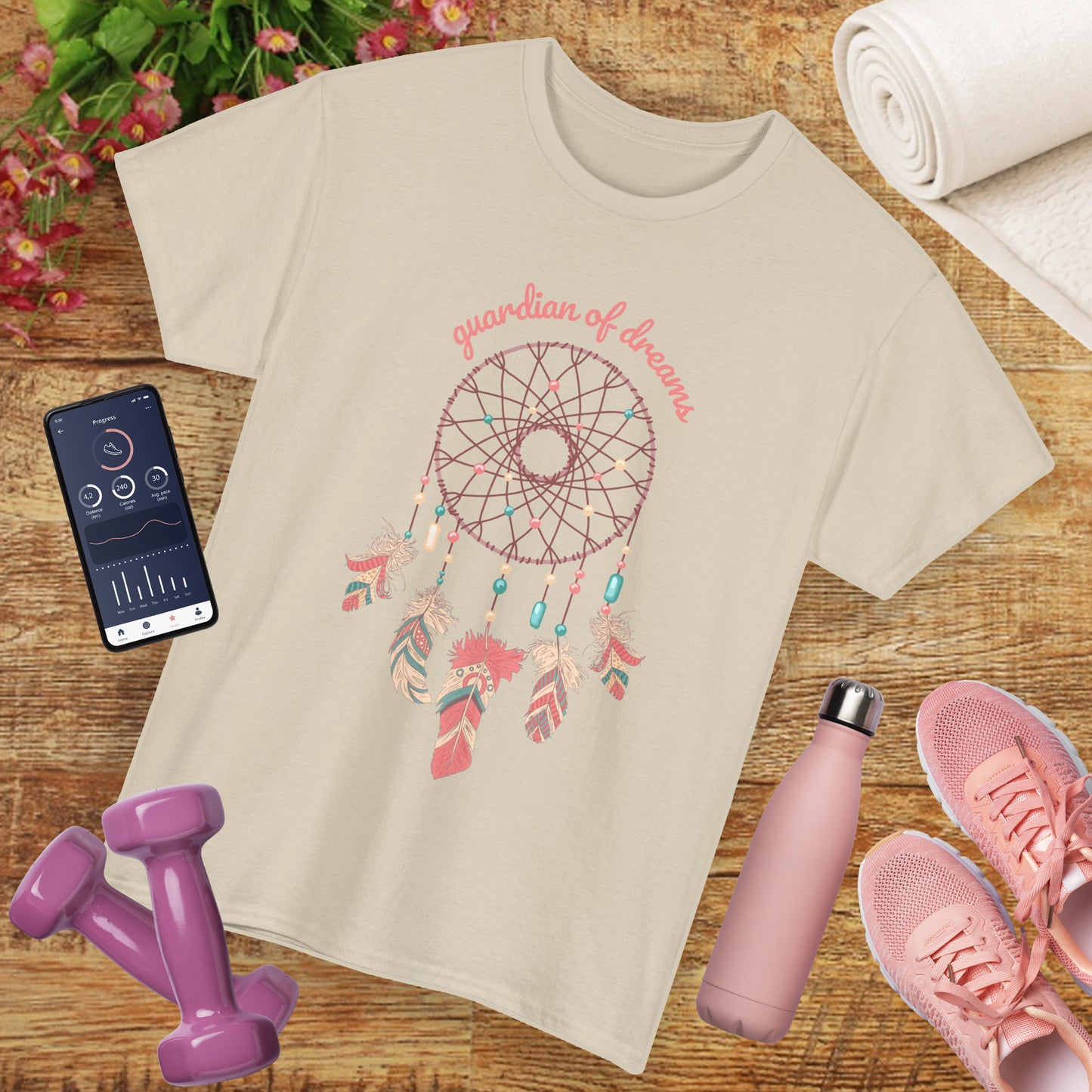 "Guardian of Dreams" - Boho Spirit Heavy Cotton Tee