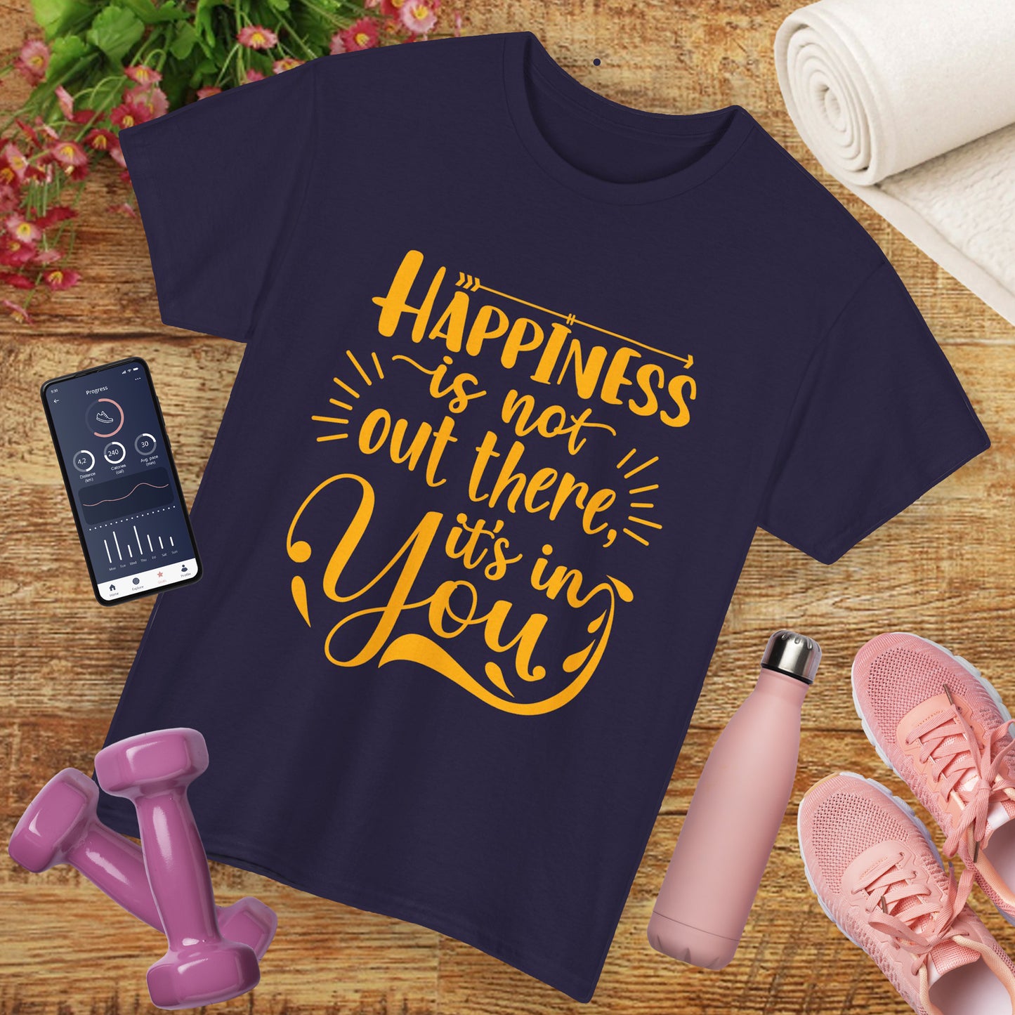 Happiness Within Heavy Cotton Tee - Wear Your Joy