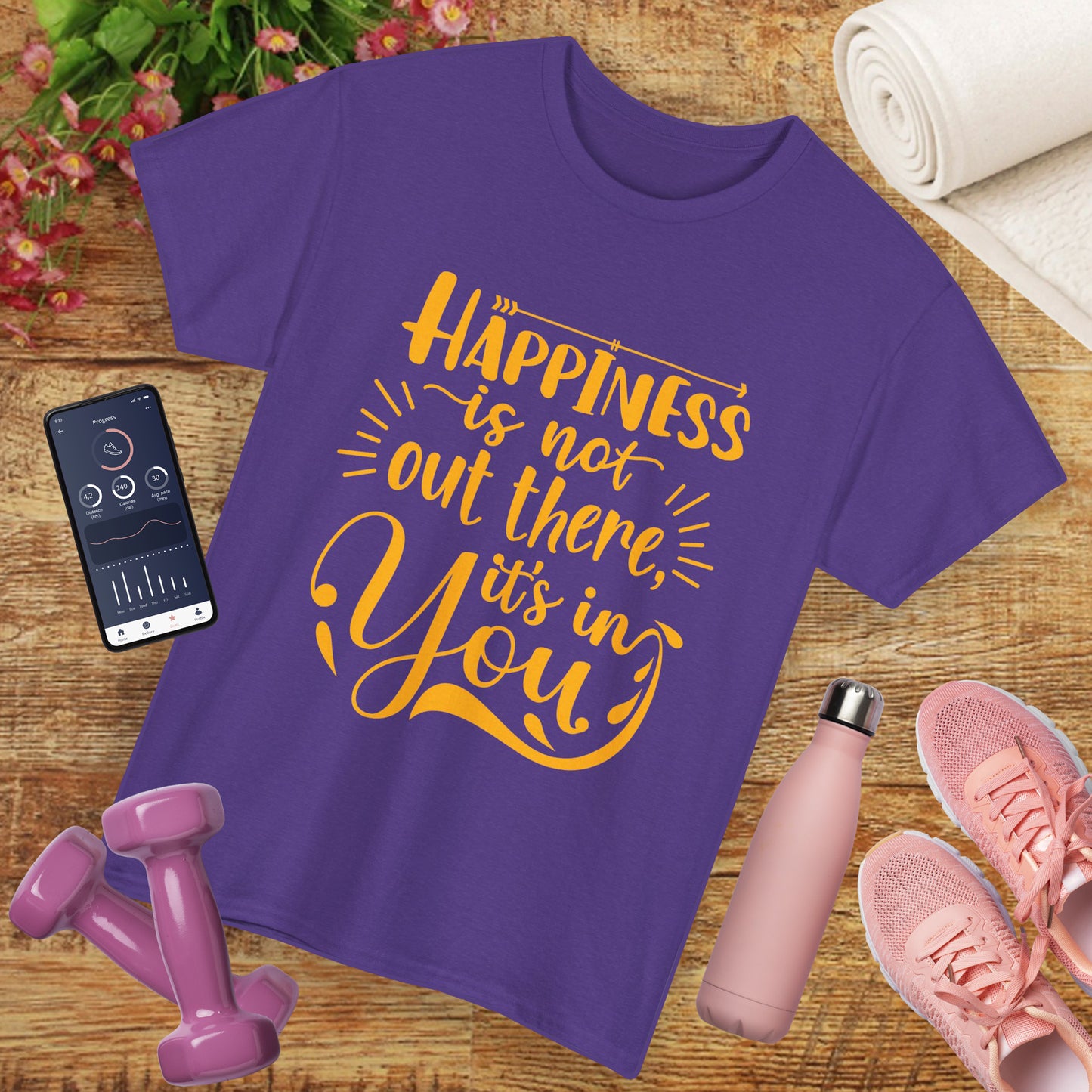 Happiness Within Heavy Cotton Tee - Wear Your Joy