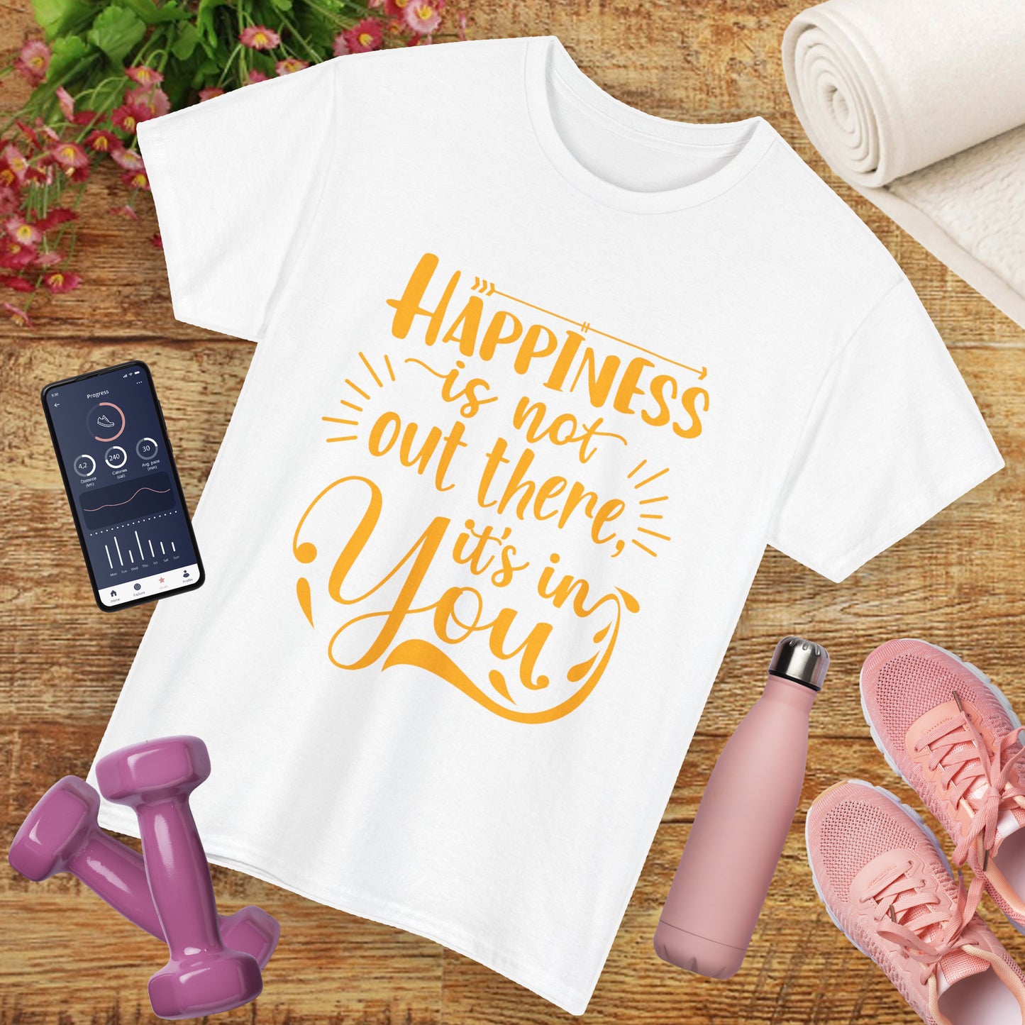 Happiness Within Heavy Cotton Tee - Wear Your Joy