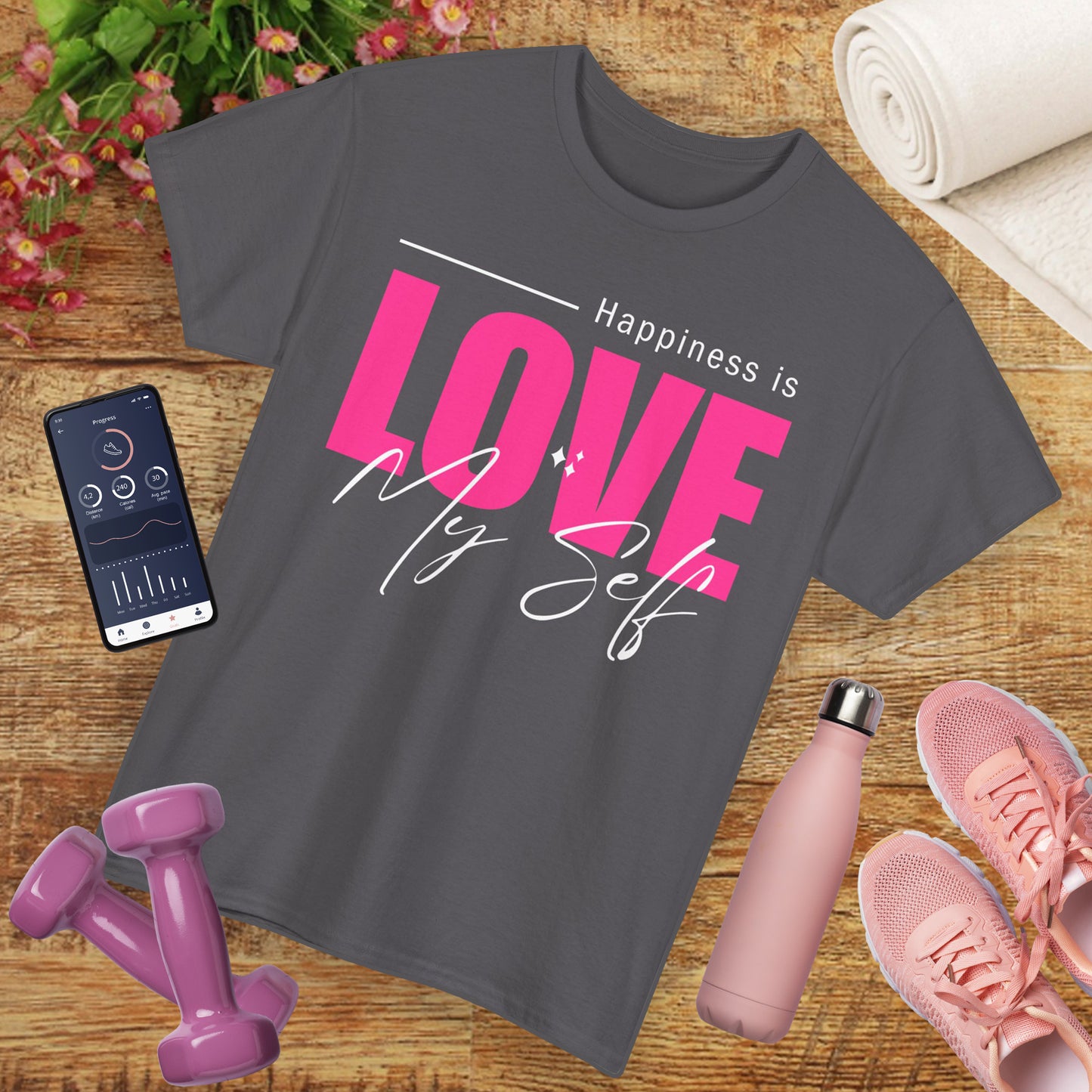 Self-Love Manifesto Heavy Cotton Tee - Happiness Begins Within