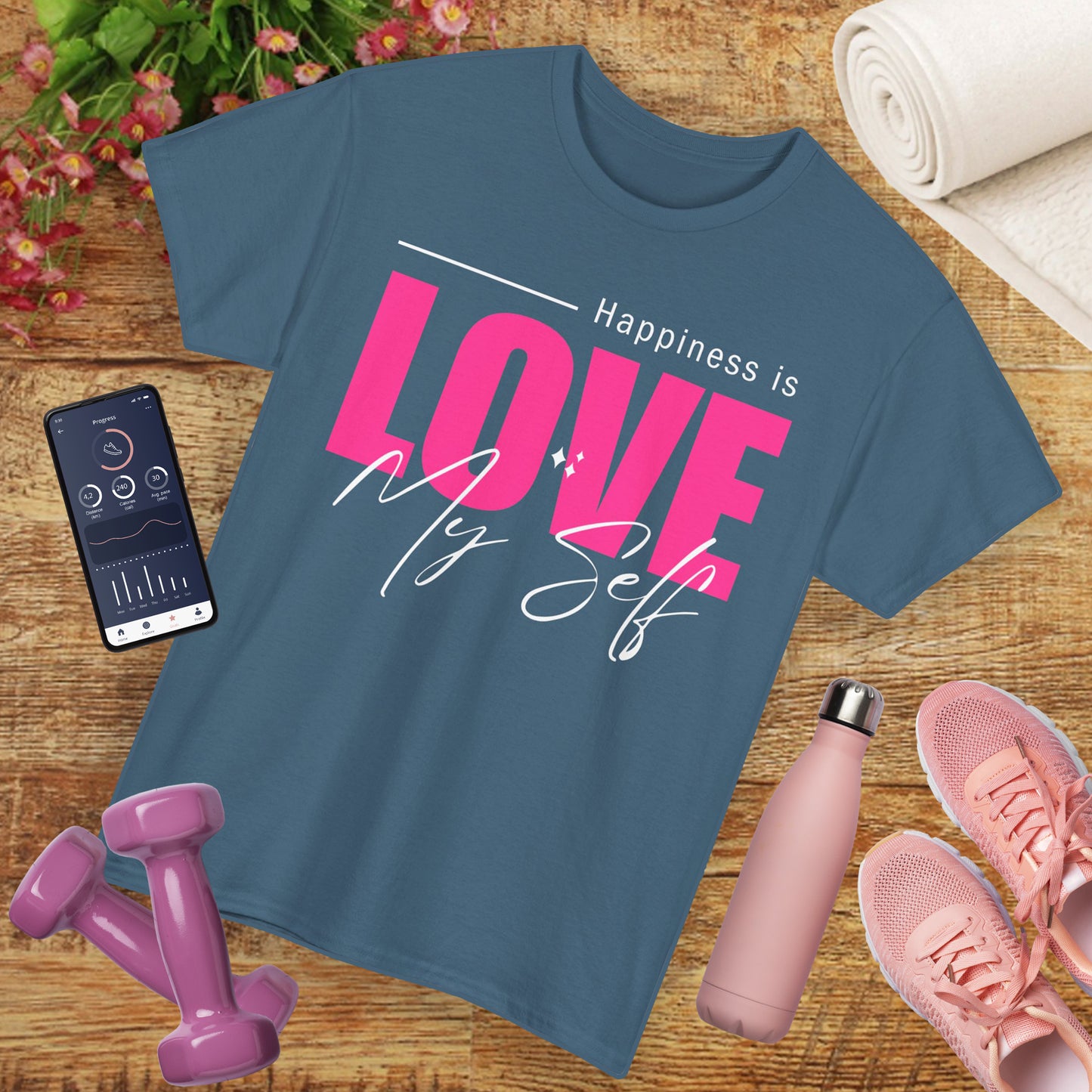 Self-Love Manifesto Heavy Cotton Tee - Happiness Begins Within