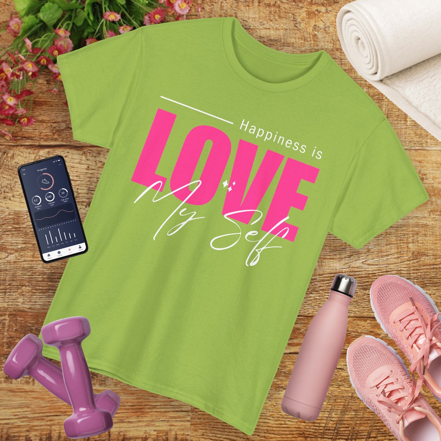 Self-Love Manifesto Heavy Cotton Tee - Happiness Begins Within