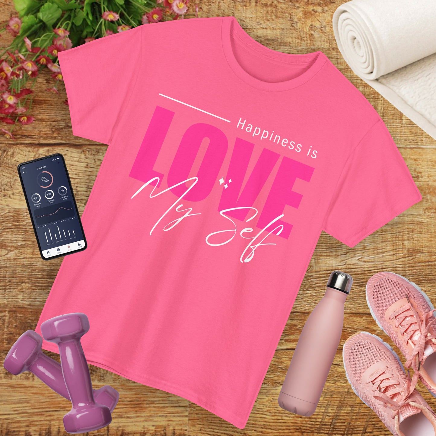 Self-Love Manifesto Heavy Cotton Tee - Happiness Begins Within