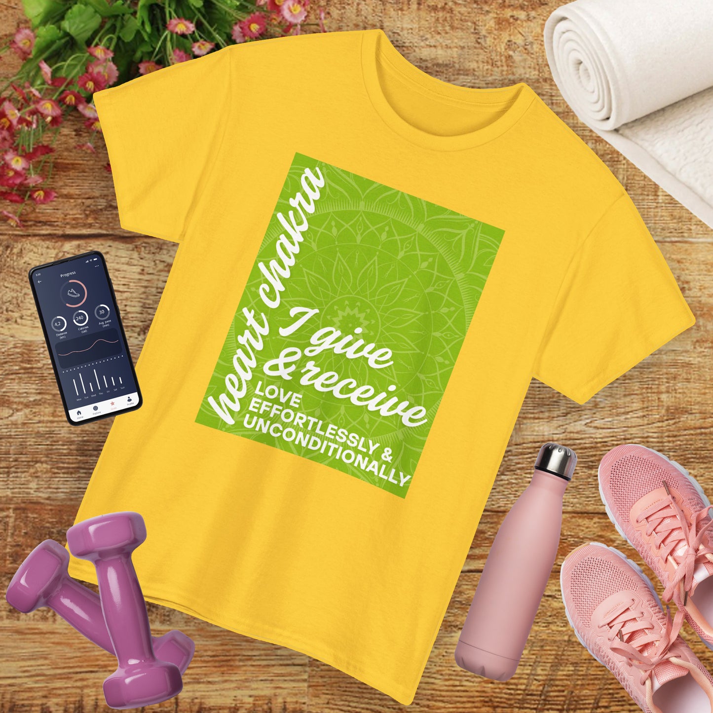 💚Open Heart Heavy Cotton Tee - Love Effortlessly