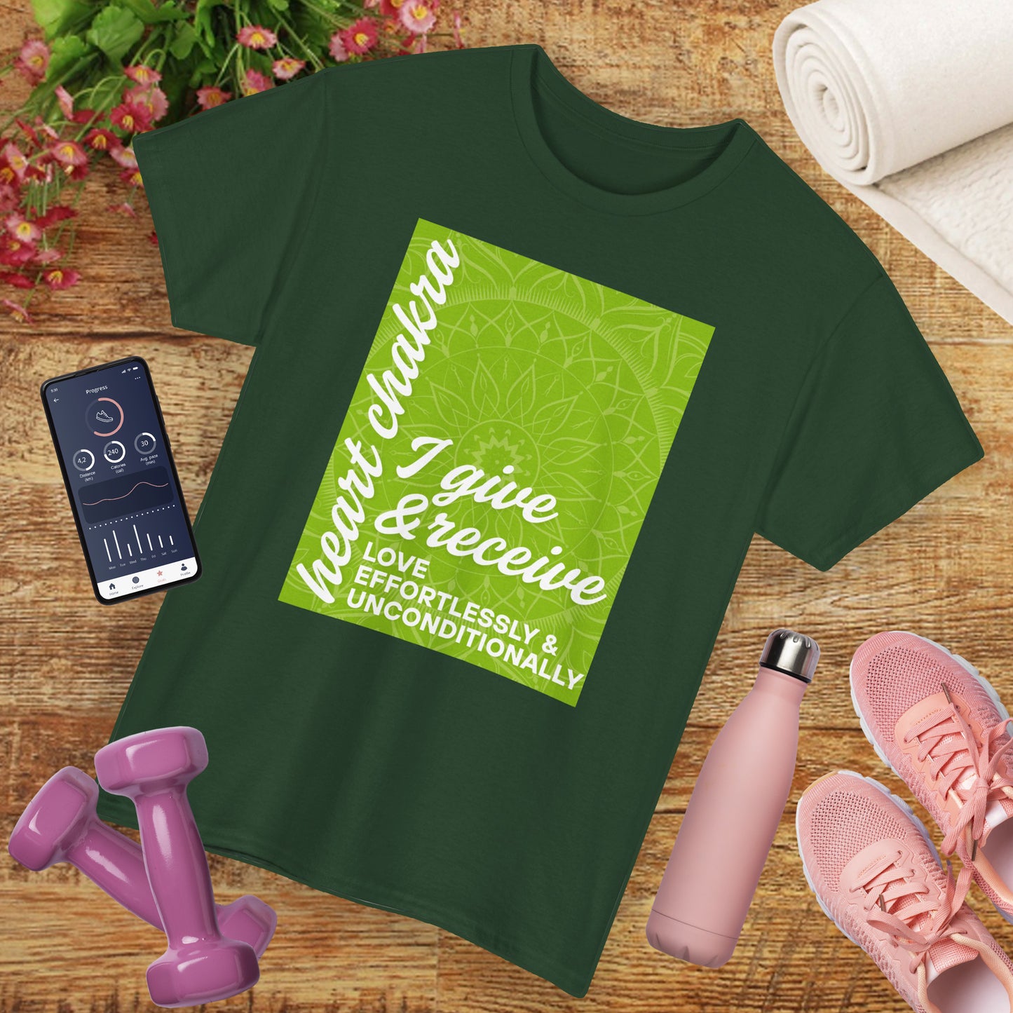 💚Open Heart Heavy Cotton Tee - Love Effortlessly