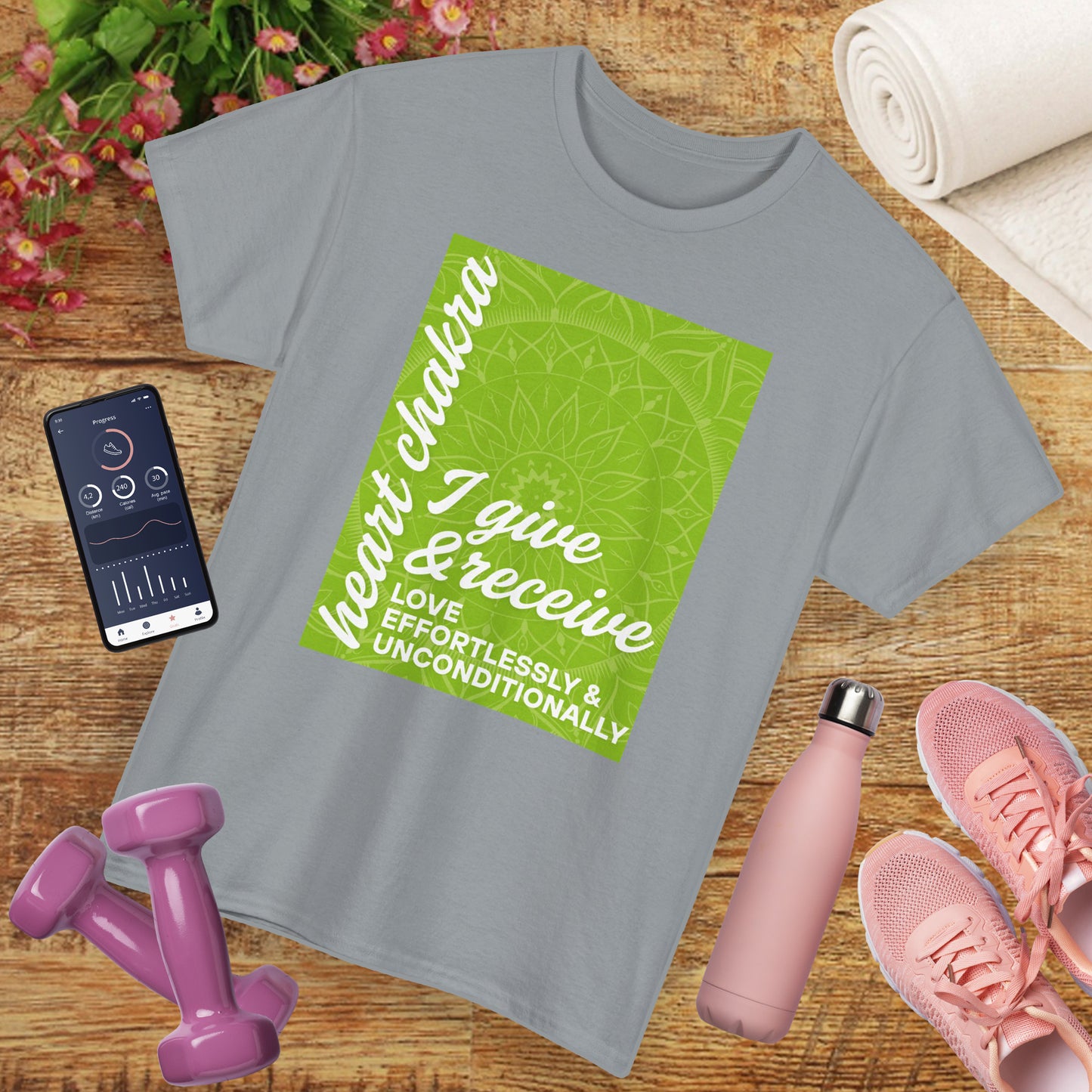 💚Open Heart Heavy Cotton Tee - Love Effortlessly