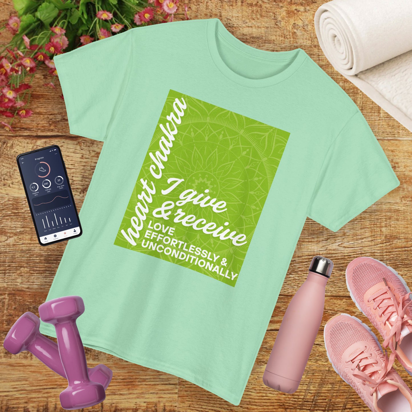 💚Open Heart Heavy Cotton Tee - Love Effortlessly