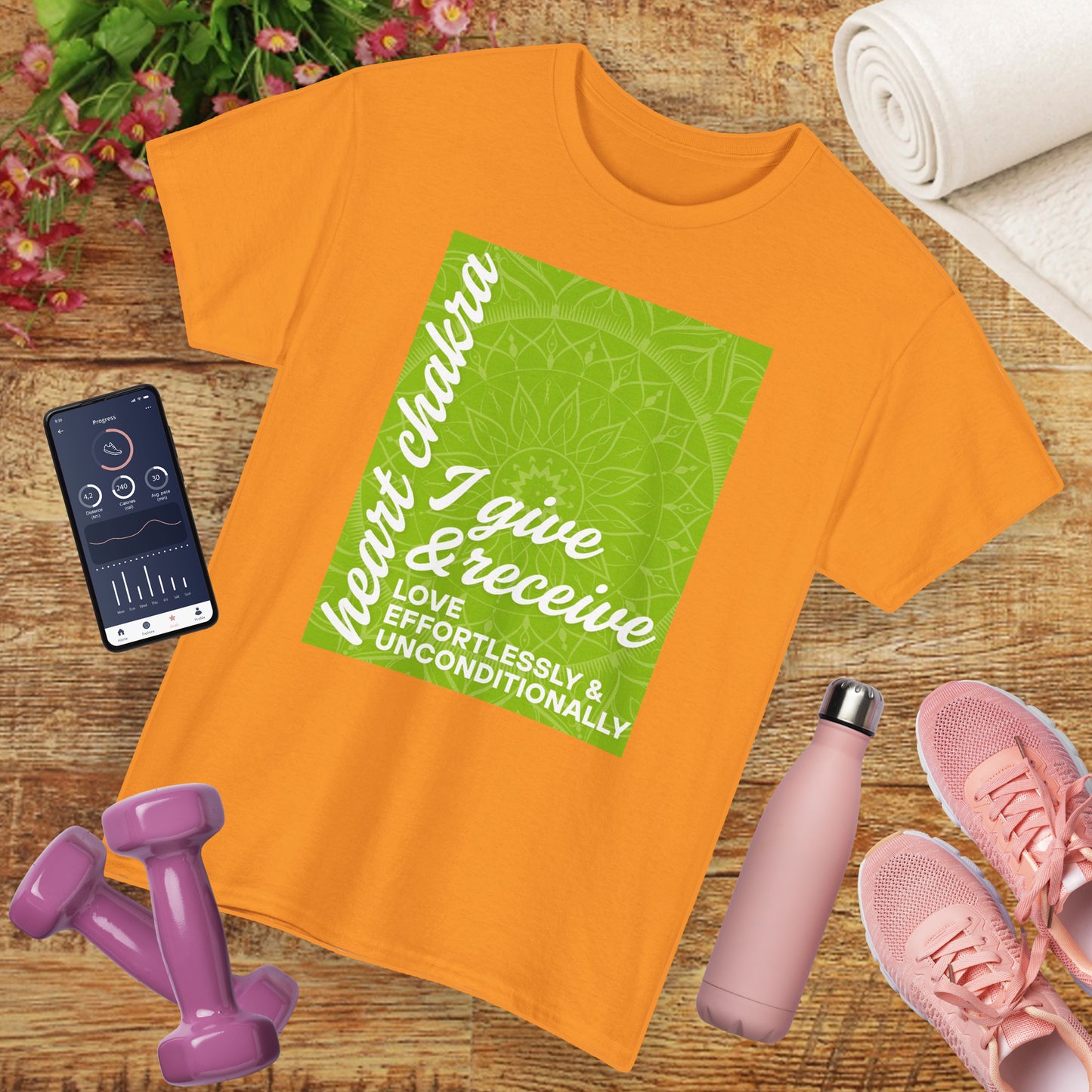 💚Open Heart Heavy Cotton Tee - Love Effortlessly