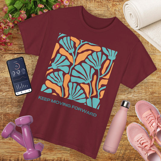 🌸 Forward Bloom Heavy Cotton Tee - Grow Through What You Go Through