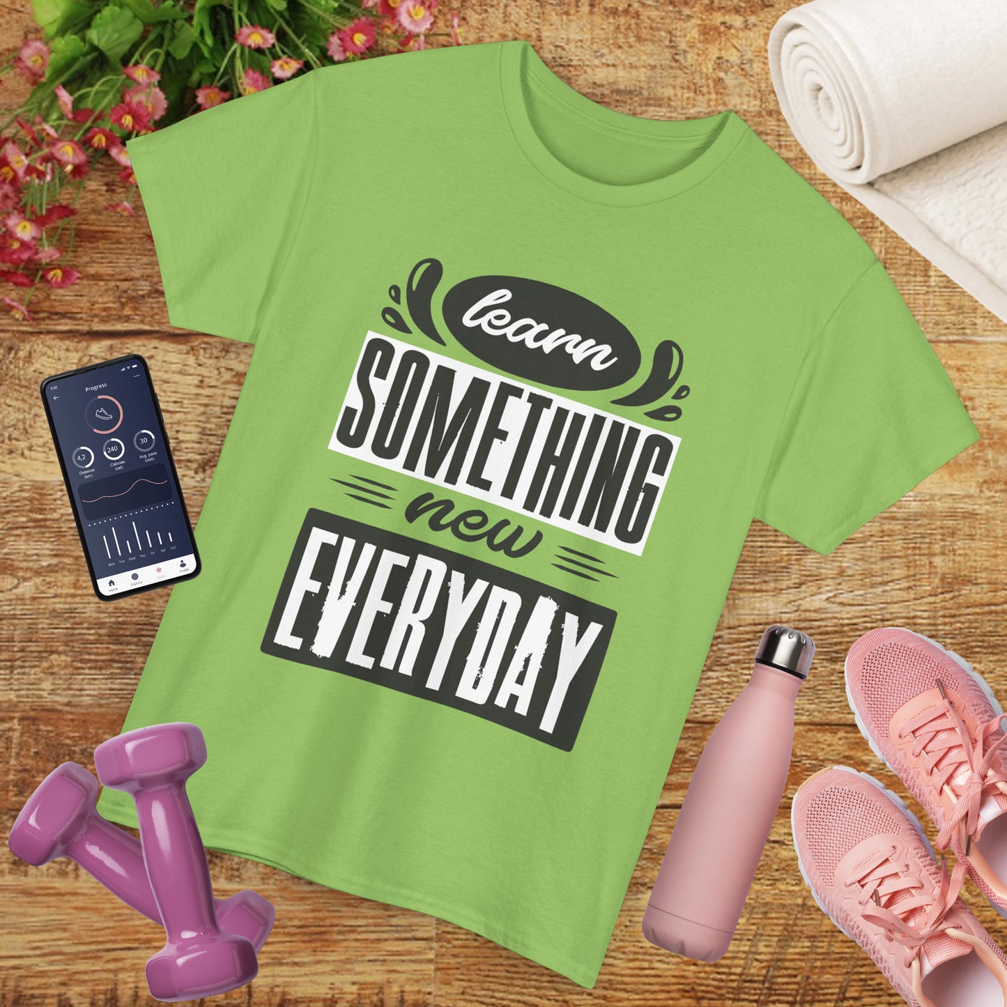 📘"Everyday Wisdom" Heavy Cotton Tee - Grow Through What You Learn