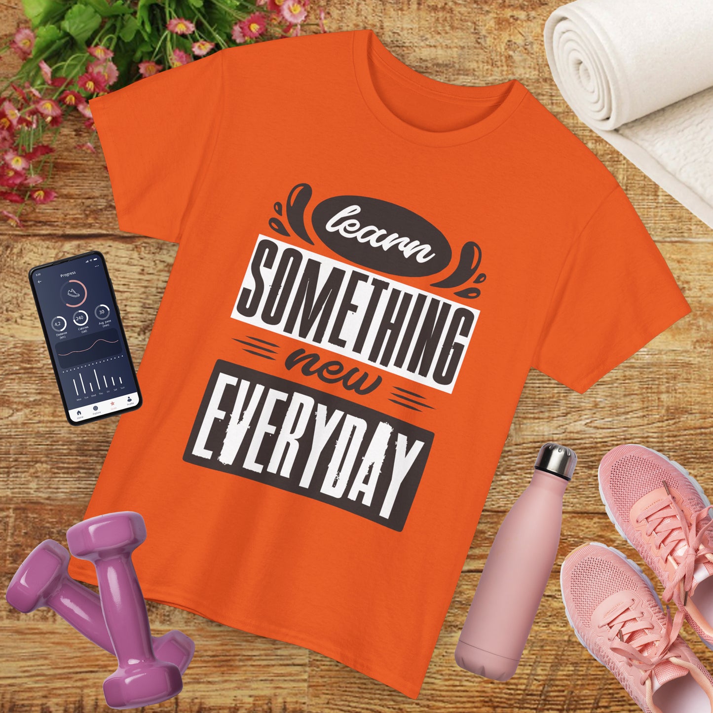 📘"Everyday Wisdom" Heavy Cotton Tee - Grow Through What You Learn