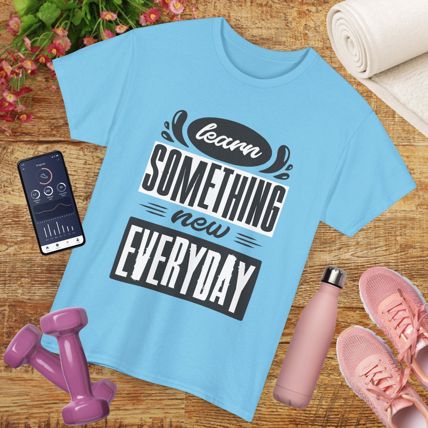 📘"Everyday Wisdom" Heavy Cotton Tee - Grow Through What You Learn