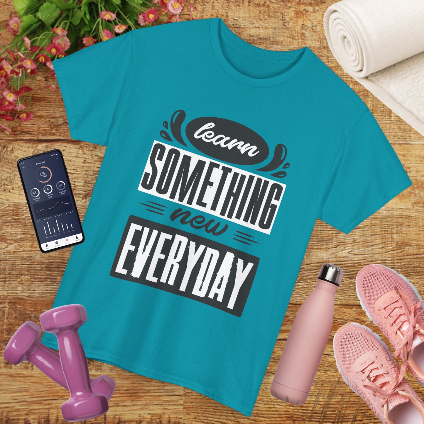 📘"Everyday Wisdom" Heavy Cotton Tee - Grow Through What You Learn