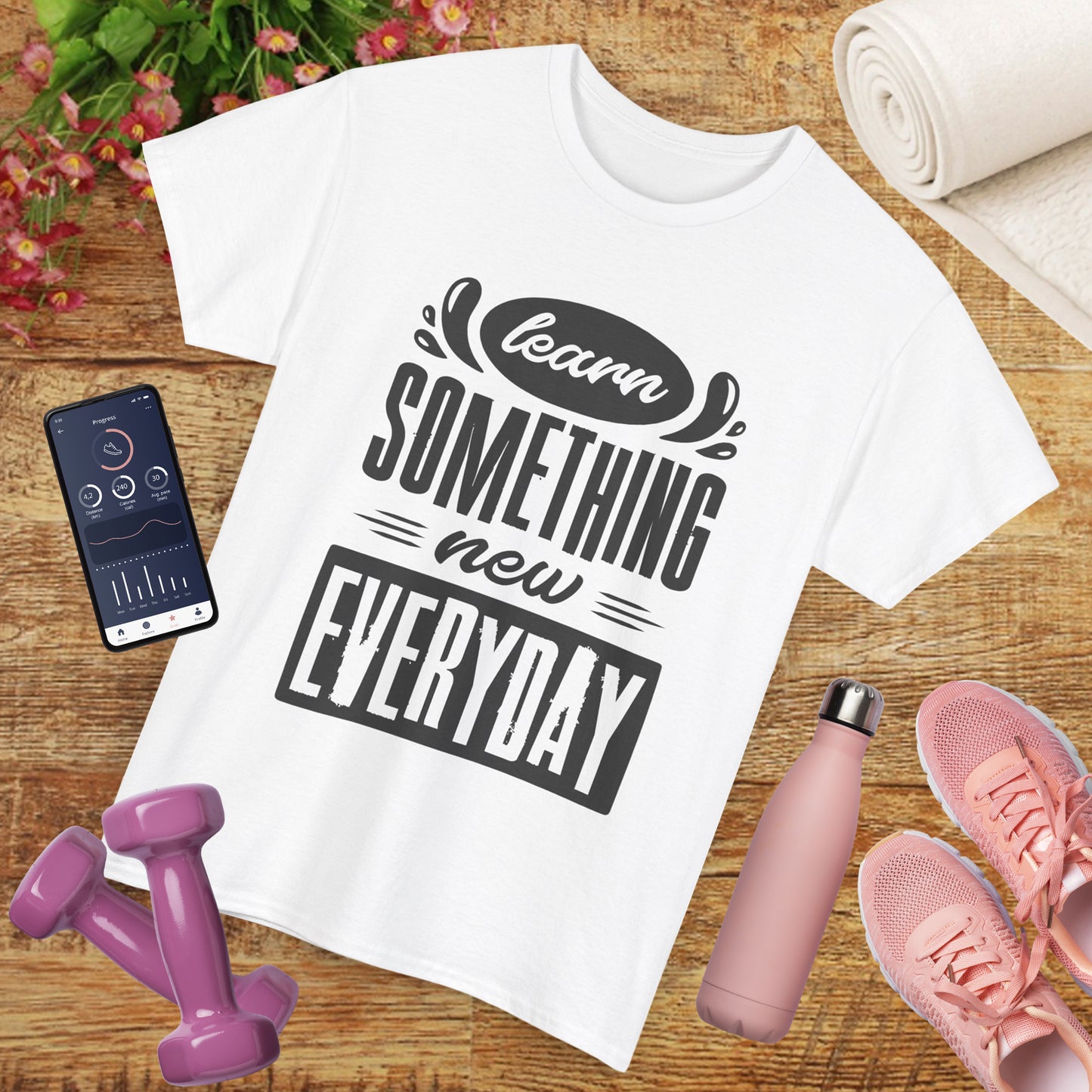 📘"Everyday Wisdom" Heavy Cotton Tee - Grow Through What You Learn