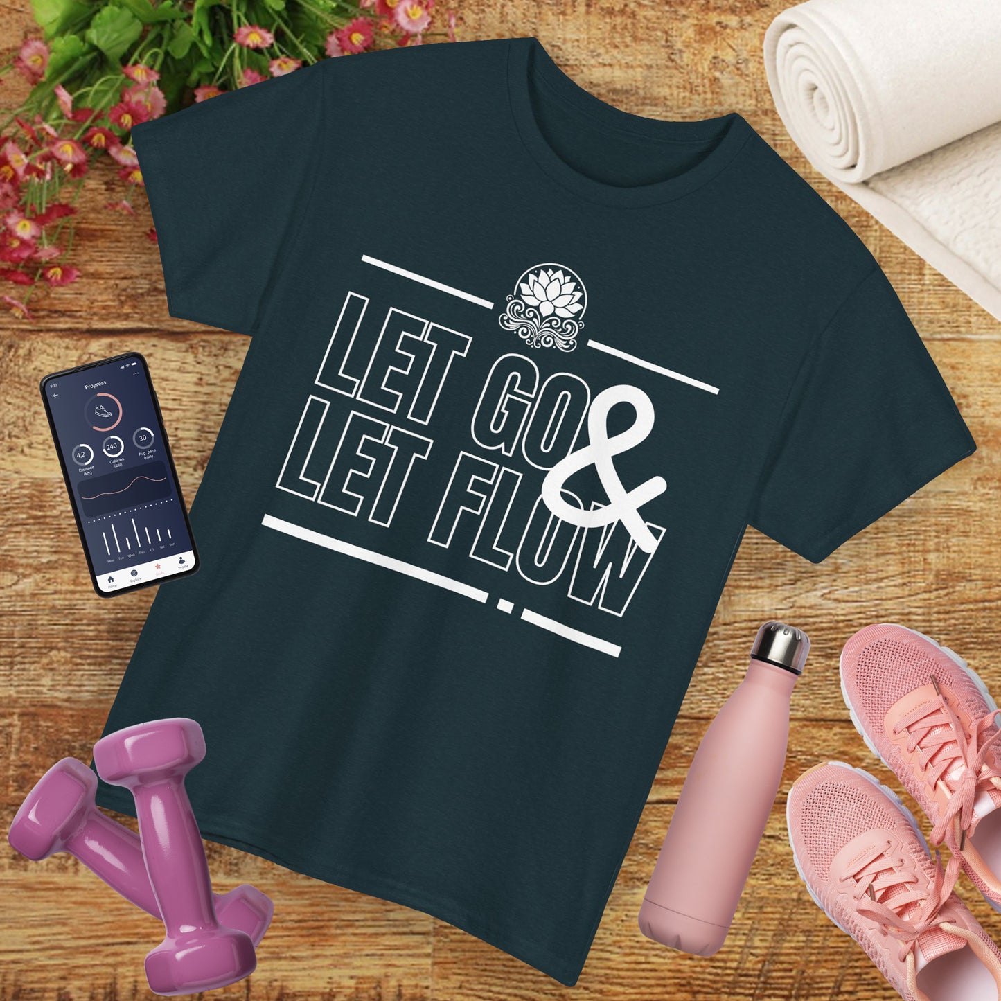 🌊Flowstate Heavy Cotton Tee - Surrender to the Stream of Life