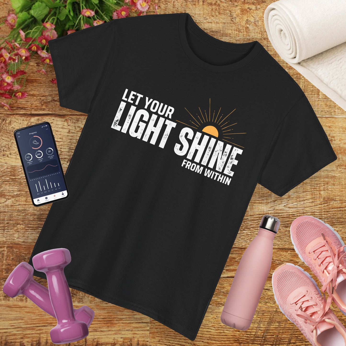 ☀️Radiant Light Heavy Cotton Tee - "Let Your Light Shine From Within"