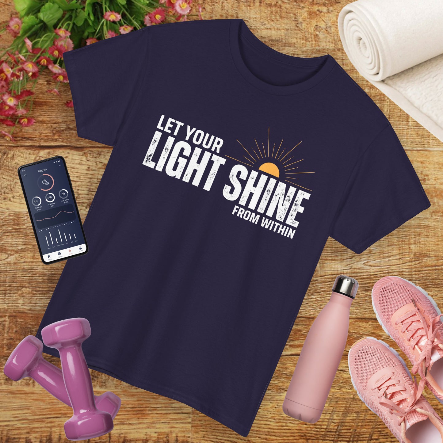 ☀️Radiant Light Heavy Cotton Tee - "Let Your Light Shine From Within"