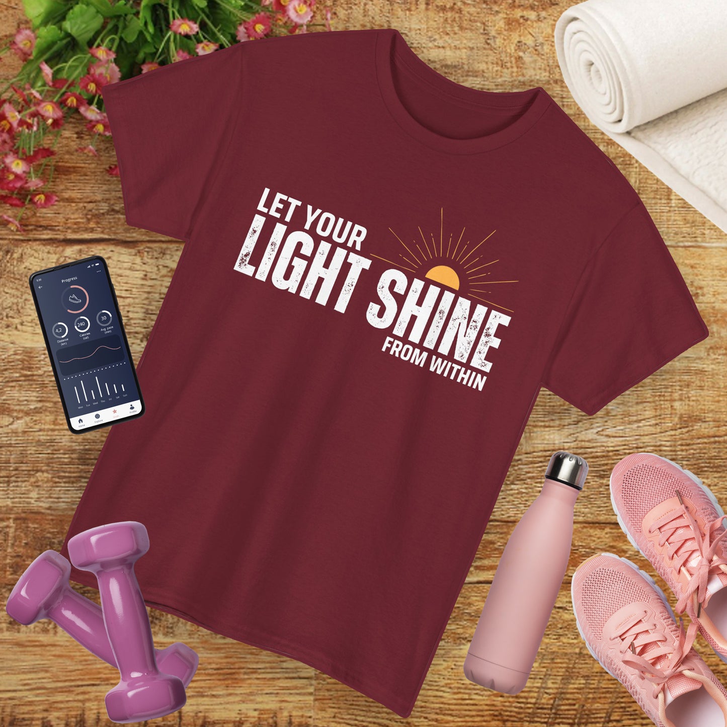 ☀️Radiant Light Heavy Cotton Tee - "Let Your Light Shine From Within"