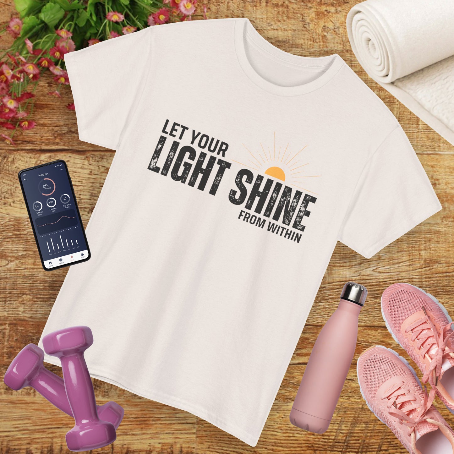 ☀️Radiant Light Heavy Cotton Tee - "Let Your Light Shine From Within"