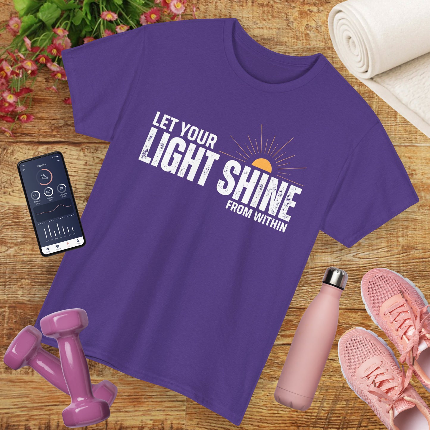 ☀️Radiant Light Heavy Cotton Tee - "Let Your Light Shine From Within"