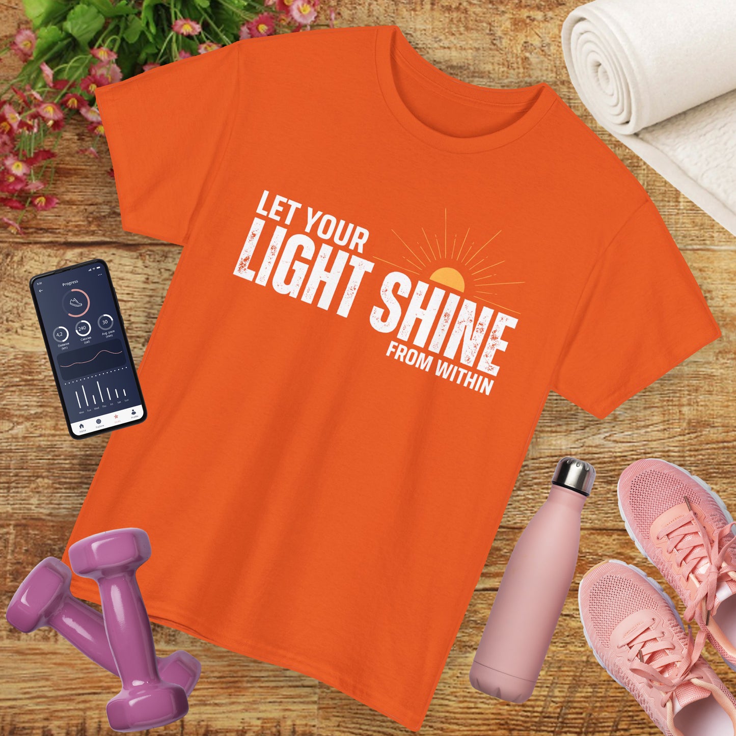 ☀️Radiant Light Heavy Cotton Tee - "Let Your Light Shine From Within"