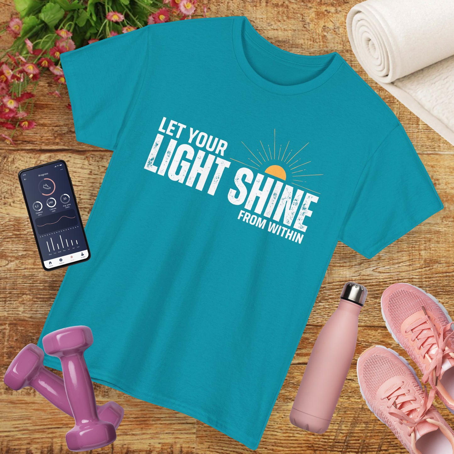 ☀️Radiant Light Heavy Cotton Tee - "Let Your Light Shine From Within"